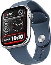 Fire-Boltt Ninja X Ring Smart Watch with 1.96” Large Display, Bluetooth Calling, Wireless Charging, AI Voice Assistant, 500+ Watch Faces, Health Suite, Smart Watch for Man & Woman – Blue S