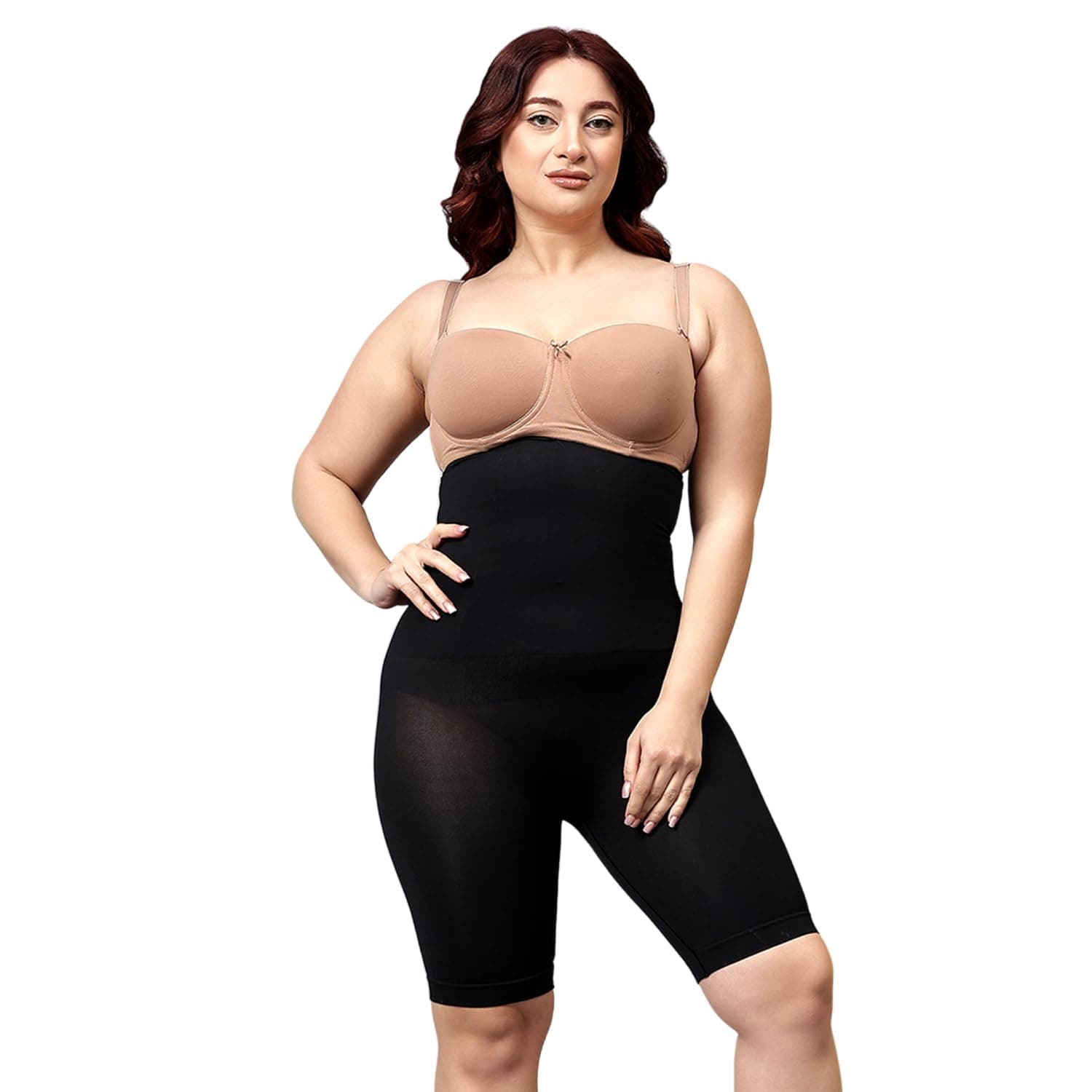 SHAPEMOUR High Waist Shapewear for Women, Body Shaper Shorts with Silicone Grip, No Steel Bones Slimming Panties, Seamless Design Tummy Control Tucker
