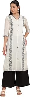 Aurelia Women's Thread Embroide Pure Cotton Straight Kurta and Pfla Palazzo Set