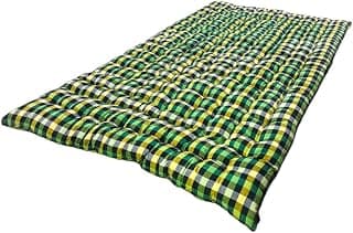 ATOOTFUSION Soft Cotton Foldable Light Weight Filled Single Firm Mattress| Gadda (Multicoloured, 1 Sleeping Capacity, 3 x 6 ft or 72 x 36 Inches)