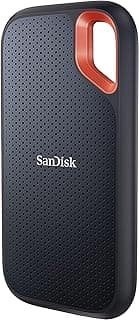 SANDISK Extreme 2TB Portable External SSD, 1050MB/s R, 1000MB/s W, 3m Drop Protection, IP65 Water/dust Resistant, PC,MAC & TypeC Smartphone Compatible, 5Y Warranty, Black Color