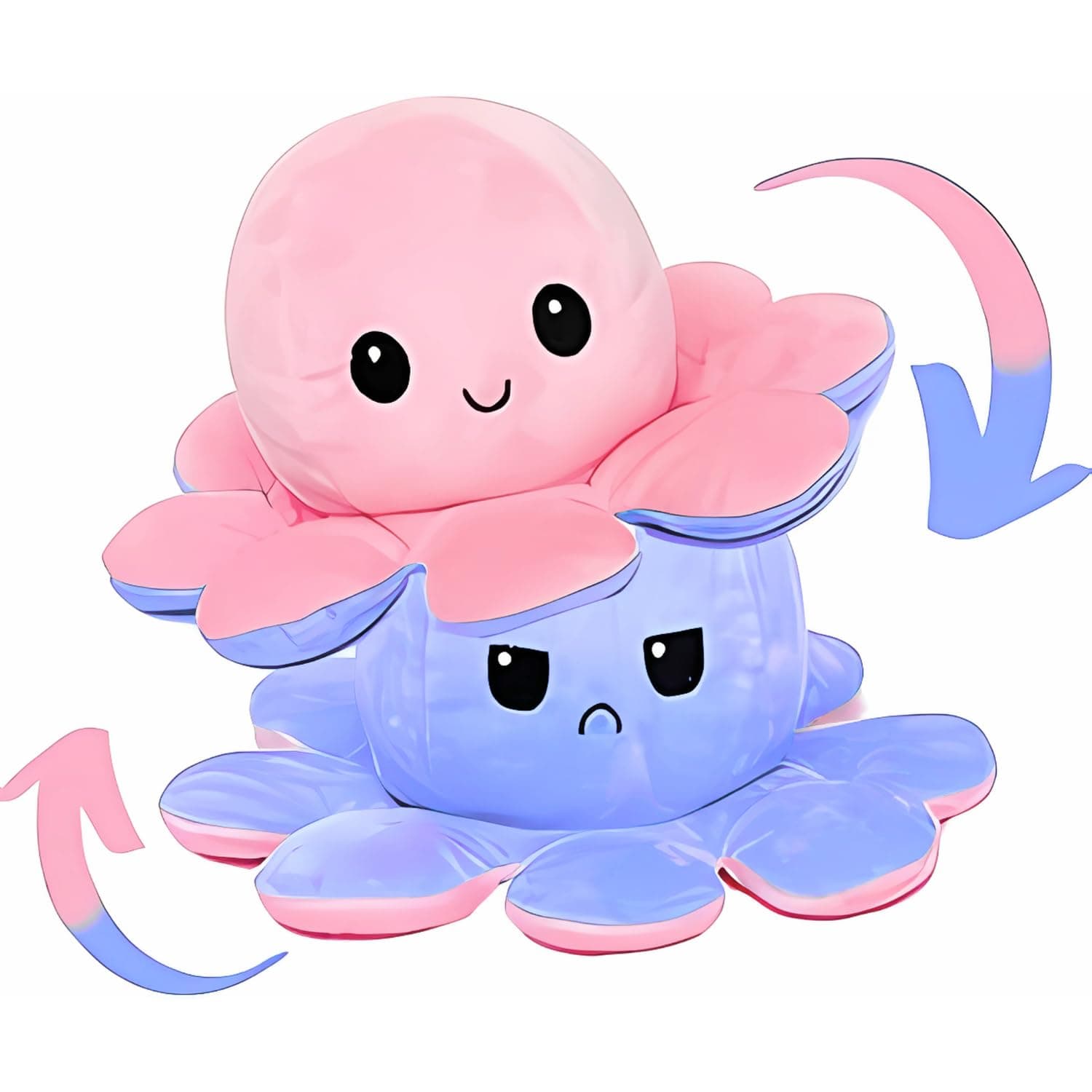 MiniSteps Reversible Octopus Plush Toy for Kids | Ultra-Soft & Washable Stuffed Animal for Toddlers | Cute Flip Soft Toy for Boys & Girls | Non-Toxic Gift for Babies & Children