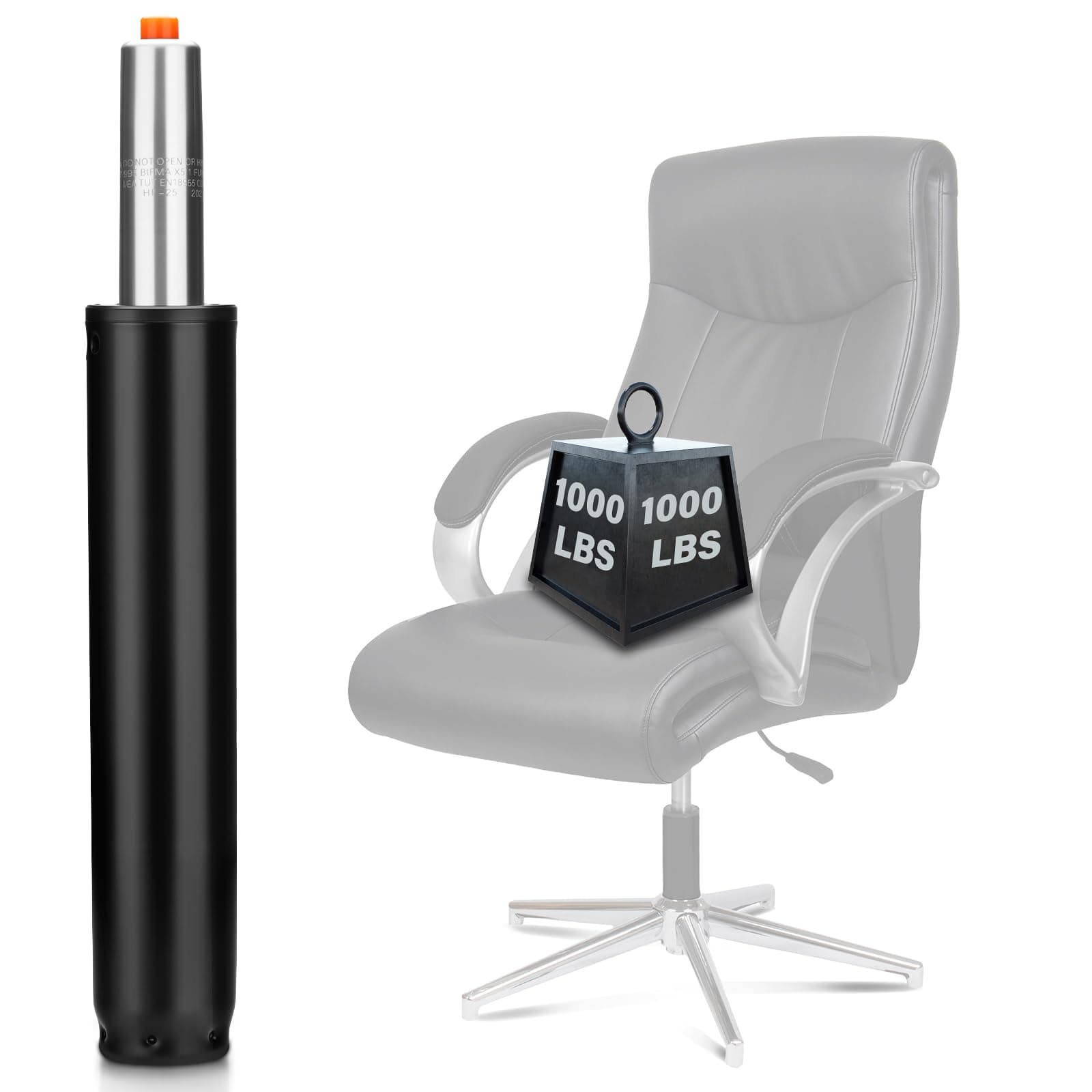 Zourglow Office Chair Gas Cylinder, Class 4 Gas Lift Cylinder Replacement, 1000 lbs (450 KG), Adjustable Universal Chair Gas Lift for Office Gaming Chairs (300-450mm)