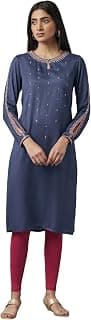 W for Woman Viscose Wishful by W Women's Embroidered Regular Kurta