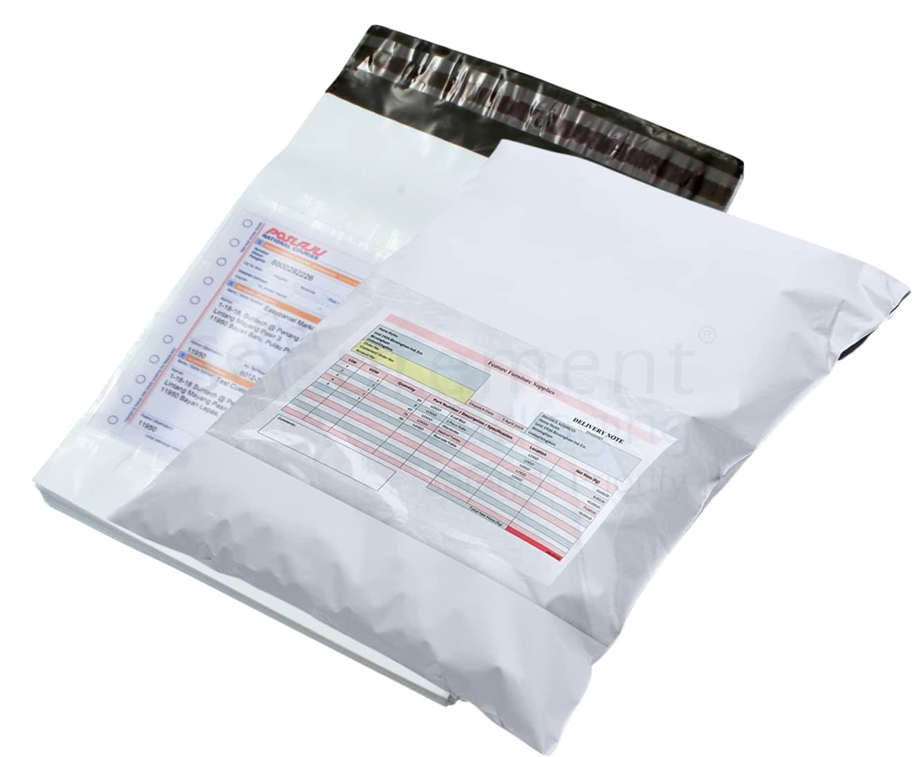 Securement Tamper Proof Plastic Courier Bag/Polybag with Pod for Packing - 60 Microns Ecommerce Packaging, Envelopes, Pouches & Covers, 25 x 28 Inch, Pack of 100