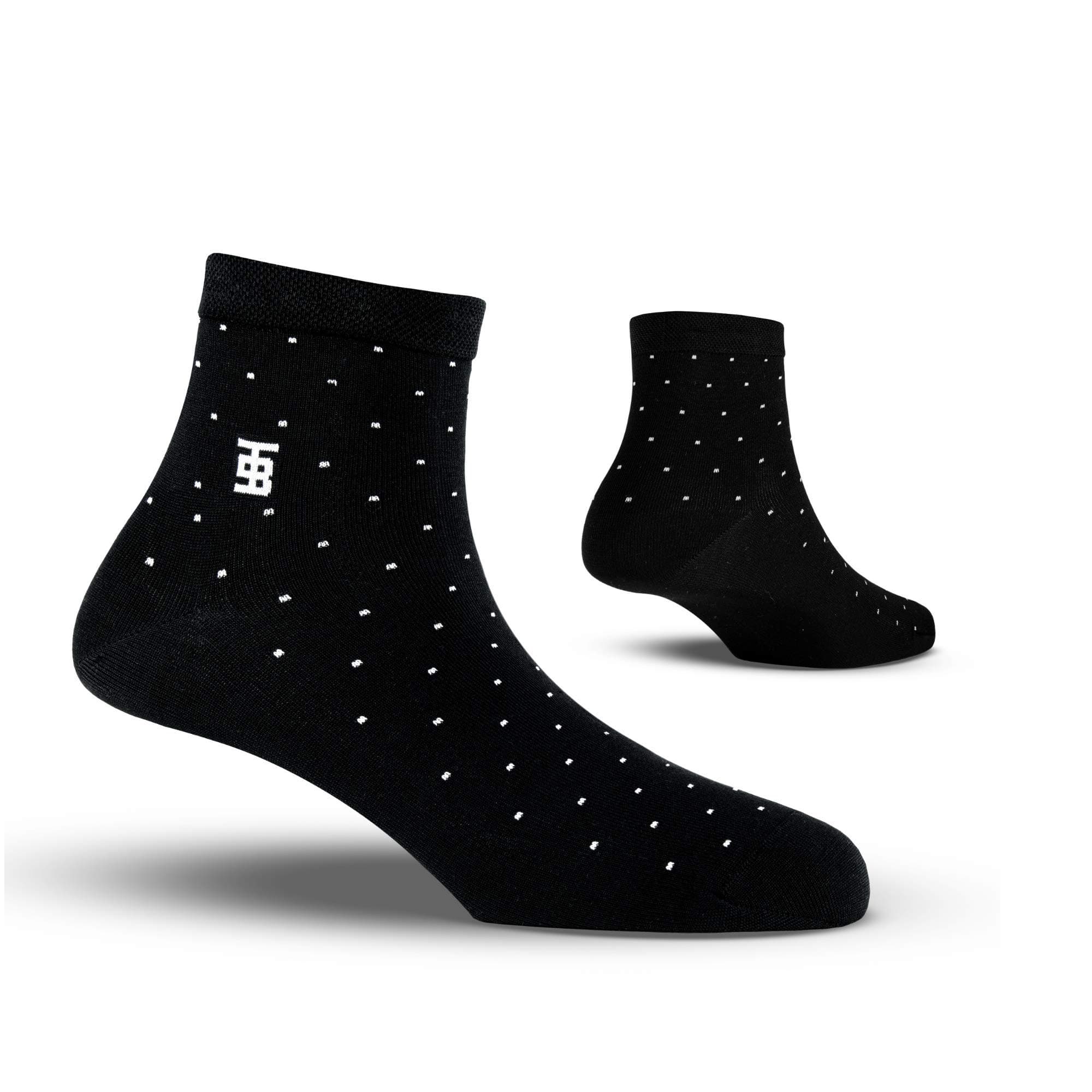 SockSoho Premium ANKLE LENGTH Cotton Socks for Men | Classic Black edition (Material : Scottish Lisle Cotton | Color: Black | Size UK (7-12) | Length : Ankle)