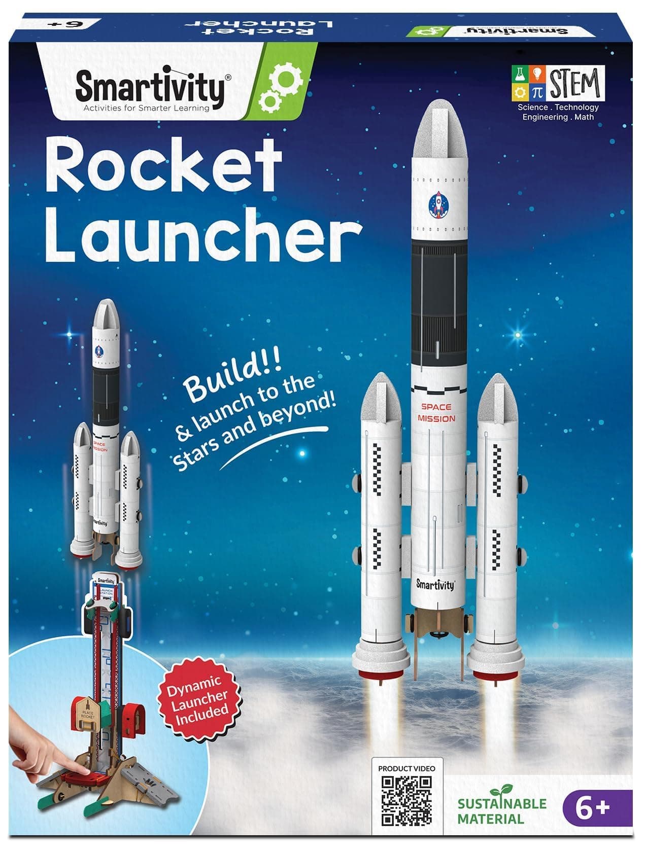 Smartivity DIY Rocket Launcher Kit for Kids 6, 7, 8, 9, 10, 11, 12 Years Old | Build Your Own Rocket and Launcher | Birthday Gift for Smart Kids | DIY Science Toy for Boys & Girls 6-12 Year