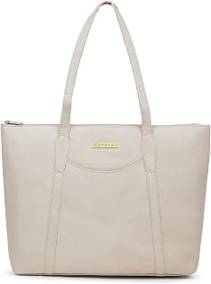 Caprese Jimny 14 Inch Laptop Compatible Large Tote Bag for Women | Stylish, Durable, and Spacious with Multiple Compartments, Back Zipper Pocket for Work, Travel, and Everyday Use