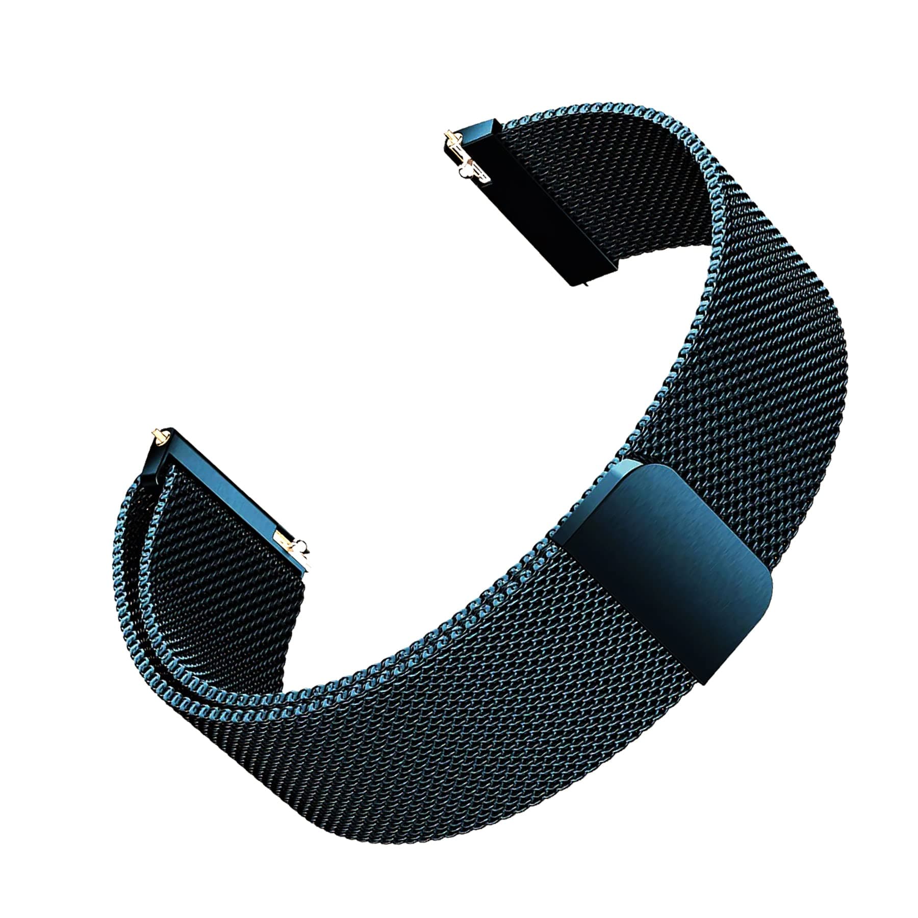 YODI Luxury Metal Magnetic Chain Replacement Strap Band Compatible with Oneplus Watch 46mm Smart Watch (Watch NOT Included) (Blue)