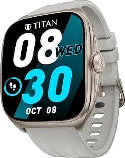 Titan Titan Evolution Smartwatch Comes with 1.85” AMOLED Display with 390 * 450 Pixel Resolution|SingleSync BT Calling|AI Voice Assistant|100+ Sports Modes and Watchfaces|Upto 7 Day Battery|IP68