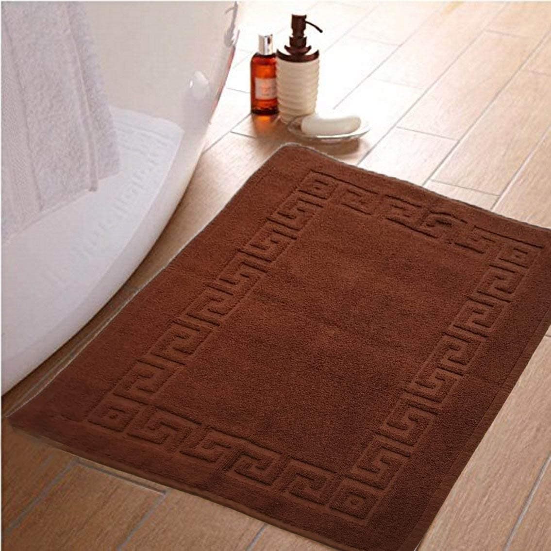 AYUS 800 GSM Pure Cotton Bath/Door Mat Luxury Hotel & Spa Quality, Ringspun Cotton, Maximum Softness & Absorbency 30 x 20 (in Inches)/(51 x 76 cm) (1, Brown)
