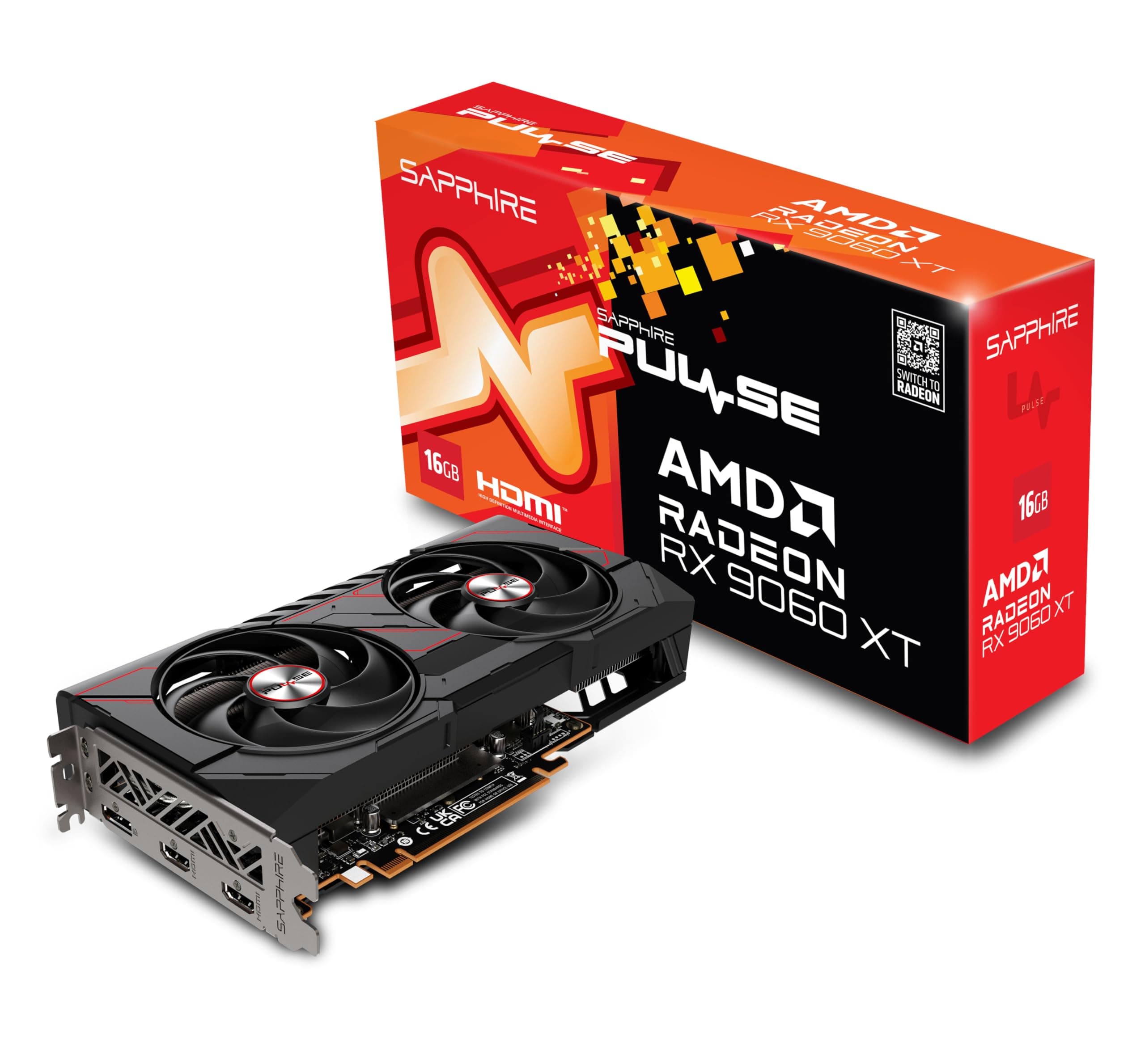 Sapphire Pulse AMD Radeon™ RX 9060 XT Gaming OC 16GB Dual HDMI/DP