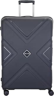 American Tourister Krossplus 68 CM Medium with TSA Lock & 8 Wheels Hard PC Spinner Check-in Luggage/Lightweight Suitcase for Travel/Trolley Bag for Travel/Travel Bag with Double Spinner Wheels- Black