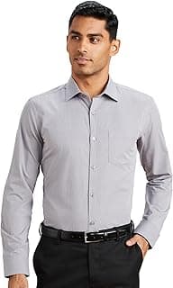 Amazon Brand - Symbol Men's Cotton Formal Shirt | Plain | Full Sleeve - Regular Fit (Available in Plus Sizes)