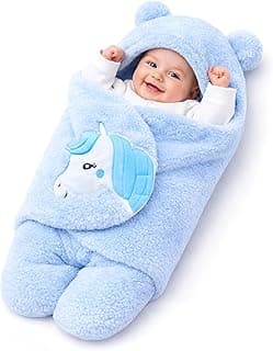 BRANDONN Baby Blanket Newborn Gift Pack of Swaddle Wrapper, 0-9 Months, Length 68 cm x Width 68 cm