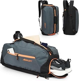 Boldfit Boldfit Premium Gym Bag for Men & Women, Waterproof & Organized Duffle Bag with Adjustable Shoulder Strap, Gym Bag with Shoe Compartment, 33L Sports Duffel Bags for Women