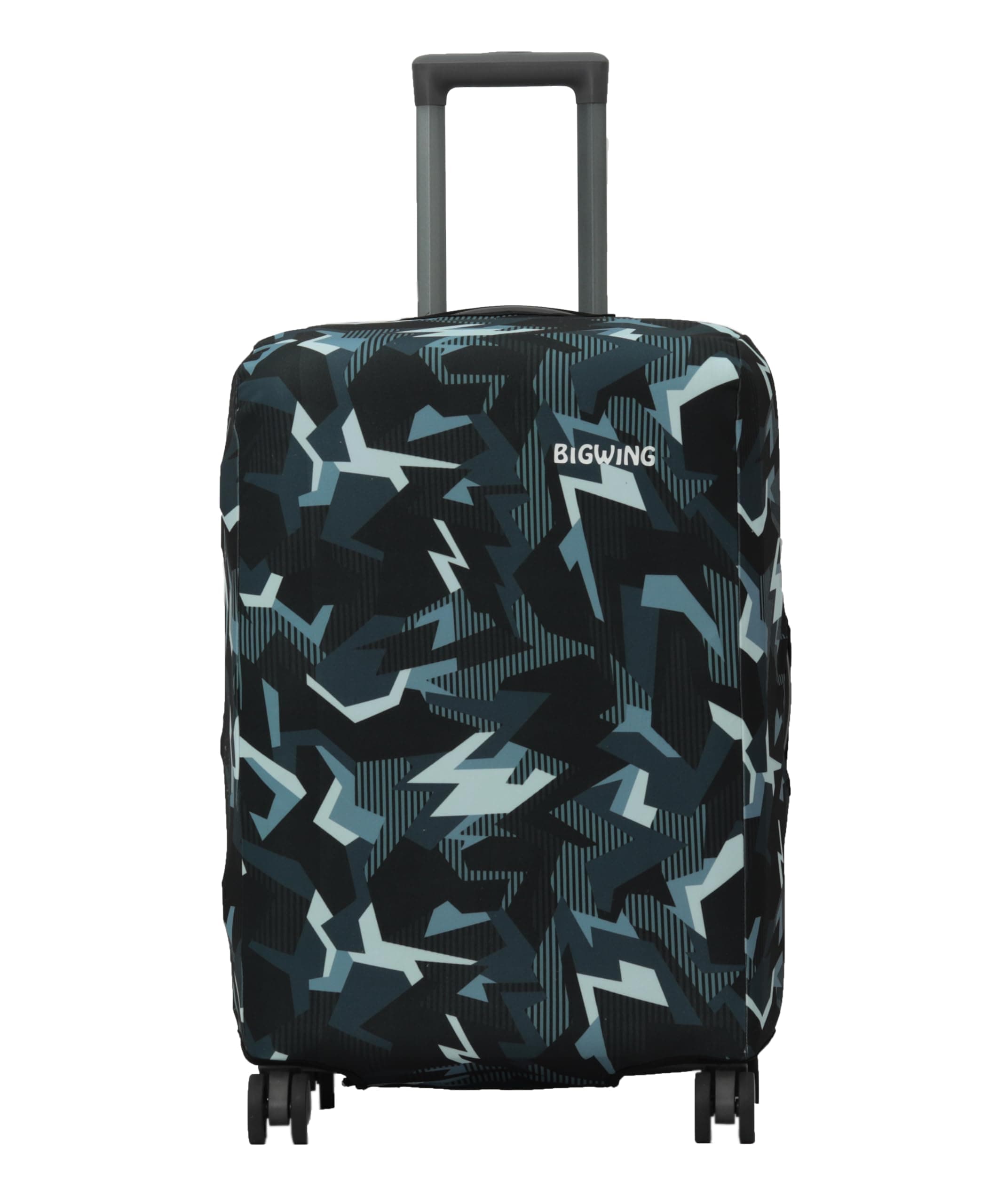 BIGWING Protective Cover in Polyester Fabric with Camouflage Print for | 20' Inch 55 cm Small Size | Hard Luggage Trolley Bag Cover (Fits Only On Fiber - Plastic Trolley Bag)