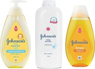 Johnson's Baby Top to Toe Bath Wash, 500ml & Johnson's Baby No More Tears Baby Shampoo 200ml & Johnson's Baby Powder (400g)