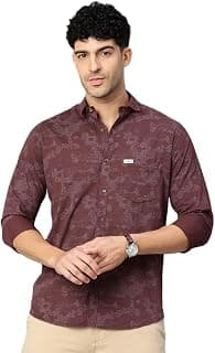 Majestic Man Stylish Geomatric Print Casual Shirt – Pure Cotton| Full Sleeve | Trendy & Comfortable