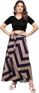 Tennecy Women Western Looks Long Wrap Around Skirt Free Size.