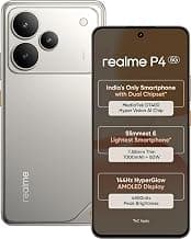 realme P4 5G (Steel Grey, 6GB RAM, 128GB Storage) | 6.77 Inch Full HD+ AMOLED Display | MediaTek Dimensity 7400 5G Processor | 50MP AI OIS Main Camera + 8MP Ultra-Wide Camera | 7000mAh Battery