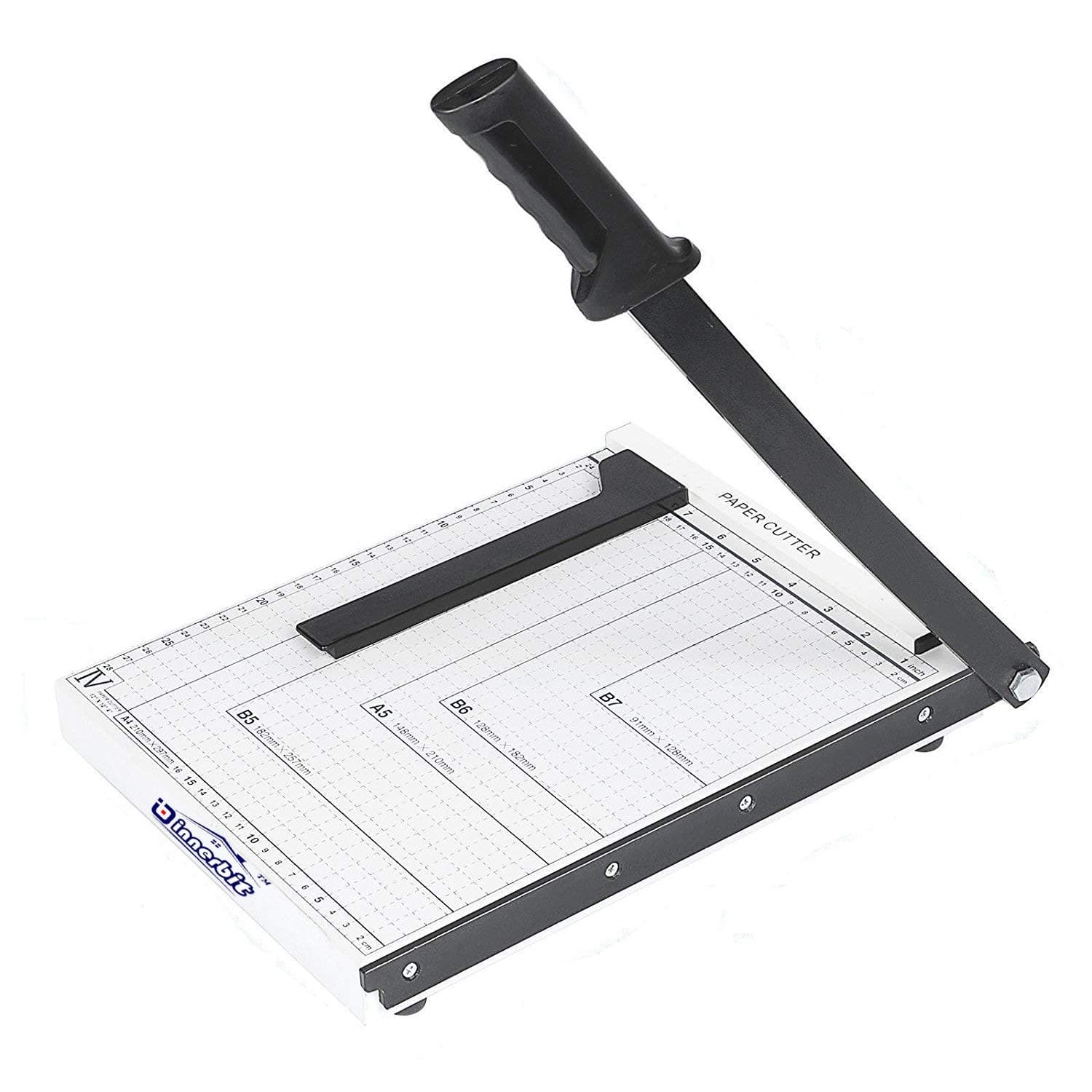 Innerbit® Heavy Duty Magnetic A4 Paper Cutter Guillotine Trimmer | Professional Photo & Office Paper Cutting Machine for Home, Craft & Studio Use – A4, B5, A5, B6, B7 (12.5x9.8x1.2 in, White)