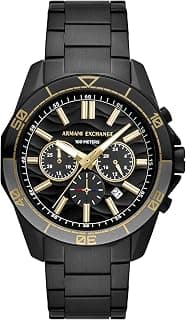 Armani Exchange Stainless Steel Analog Black Dial Men's Watch-Ax1963, Band Color:Black