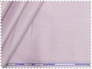 Raymond Raymond De Eterno Shirt Fabric (1.6meters, Unstitched) Pink Structure weave, Solid