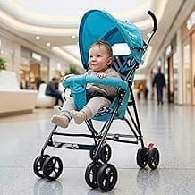 Little Pumpkin by R for Rabbit Baby Stroller and Pram for Baby/Newborn- Buggy for Kids | Easy Foldable and Carry | Kid Age 0-2 Years (Blue)