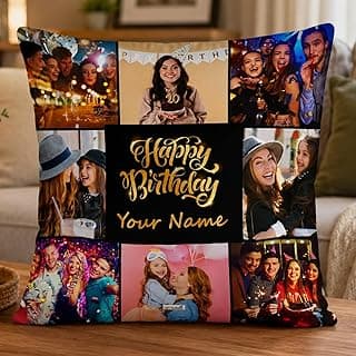 Personalized Photo Pillow – Custom Picture & Text Cushion | Soft & Comfortable Gift for Birthday | Anniversary | Valentine’s Day | Home Decor.