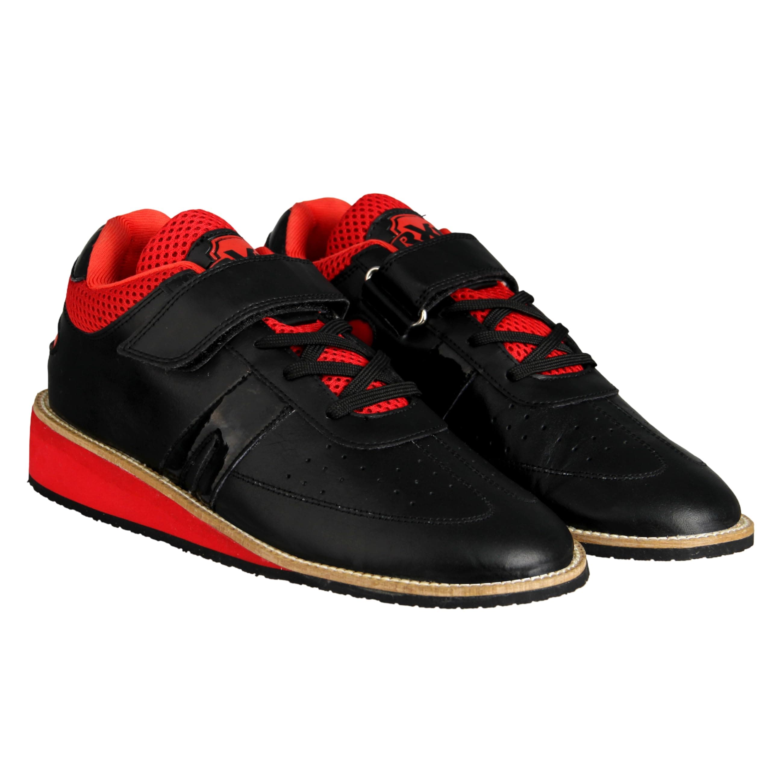 RXN World Star Weightlifting Shoes for Men and Women, RXN Lifter Gym Shoes with Natural Leather & Mesh Upper, Velcro Closure, EVA & Rubber Outsole, Standard Fit for Stability & Forefoot FlexibilityRXN Lifter Weightlifting shoes