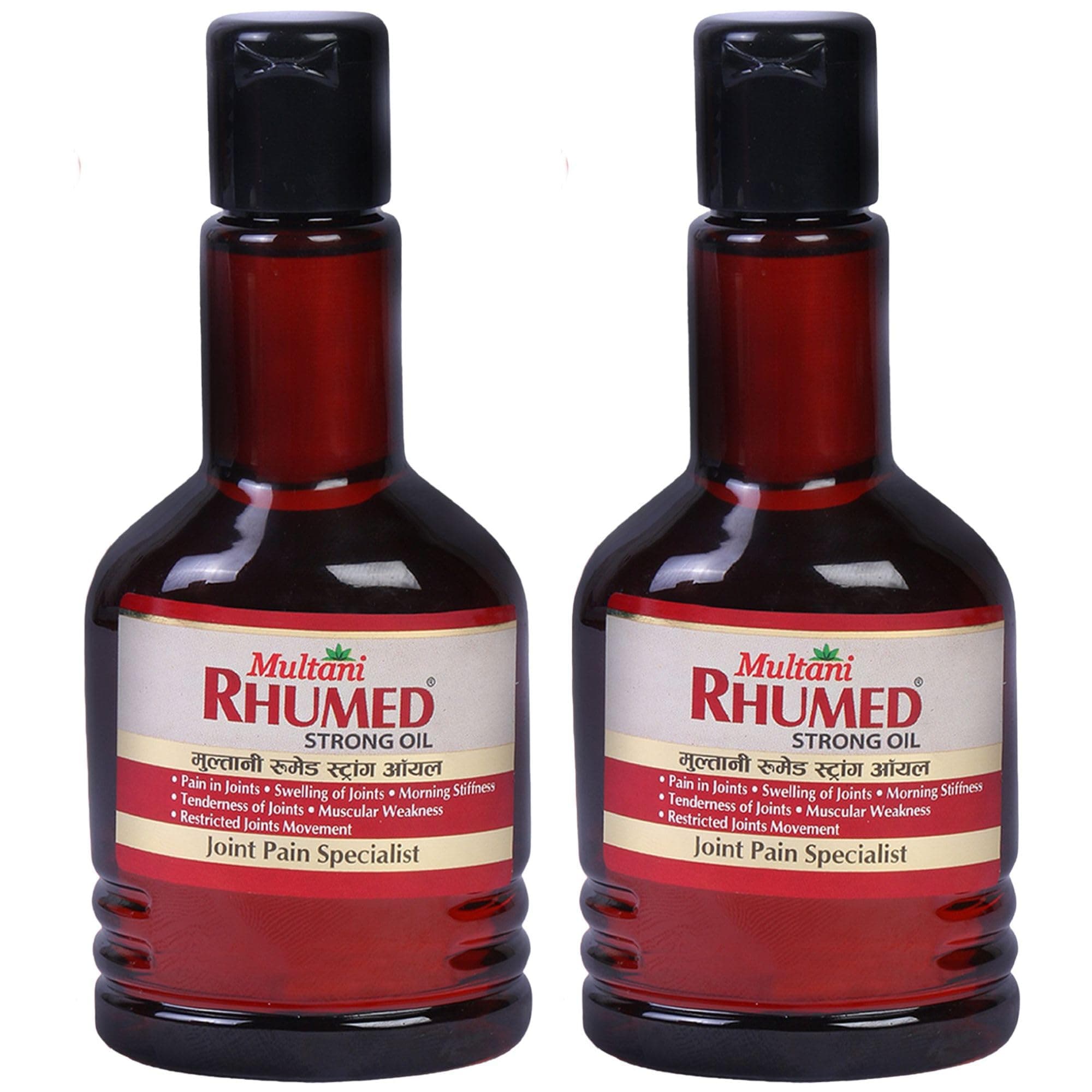 Multani Rhumed Strong Oil 120ml (Pack of 2) | Ayurvedic Pain Relief Oil | Helps In Stiffness, Swelling & Restricted Joint Movements | For Joints Pain, Knee Pain, Neck Pain, Back Pain, Shoulder Pain