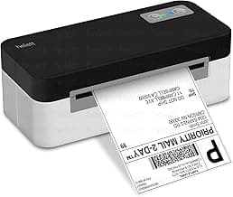Helett® H30C Lite USB Direct Thermal 4×6 Shipping Label Printer(Barcode)Adjustable Label Size|203DPI Resolution|152mm/s Printing Speed Compatible with Windows,Mac,Linux Chrome OS|White(1Year Warranty)