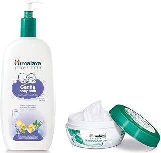 Himalaya Gentle Baby Wash (400ml) & Nourishing Skin Cream, 200ml