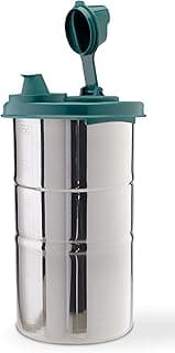 SignoraWare Easy Flow Stainless Steel Oil Dispenser | Airtight Lid | Food grade & Pourer Drizzler | Easy to Clean | Best for Essential Oils & Grilling | Best for Home Use (650ml | Forest Green)