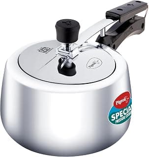 Pigeon by Stove Kraft 3 Litre Special Plus Aluminium Inner Lid Induction Base Pressure Cooker (Silver) BIS Certified