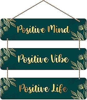 Artvibes Positve Mind Designer Wall Hanging Wooden Art | Quotes Decor Item | Wall Poster | Office Decor | Inspirational Quotes Wall Art | Mdf Wall Decoration | Wall Accents | Gift Items (WH_5310N)