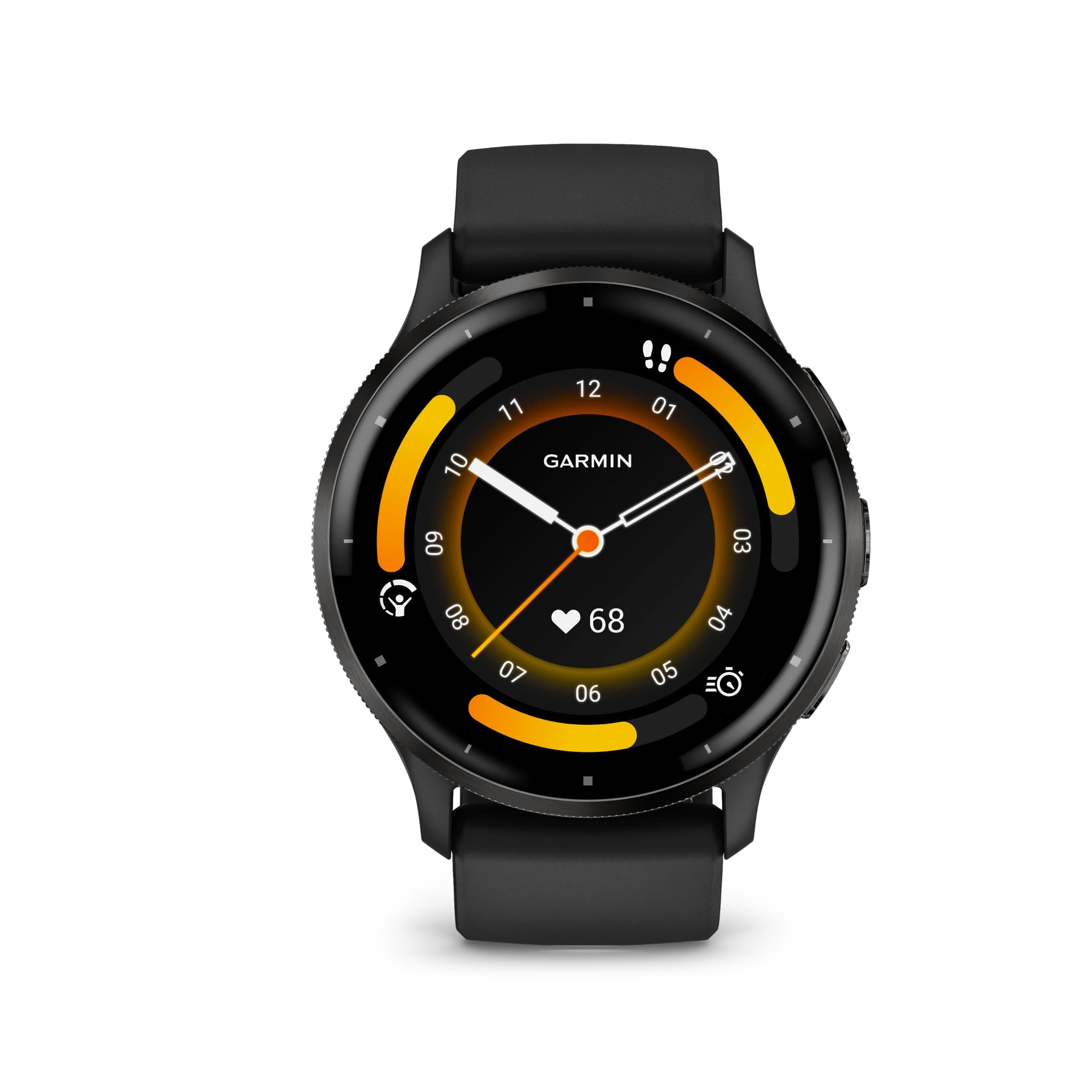 Garmin Venu 3 Slate Stainless Steel Smart Watch Bezel with Black Case