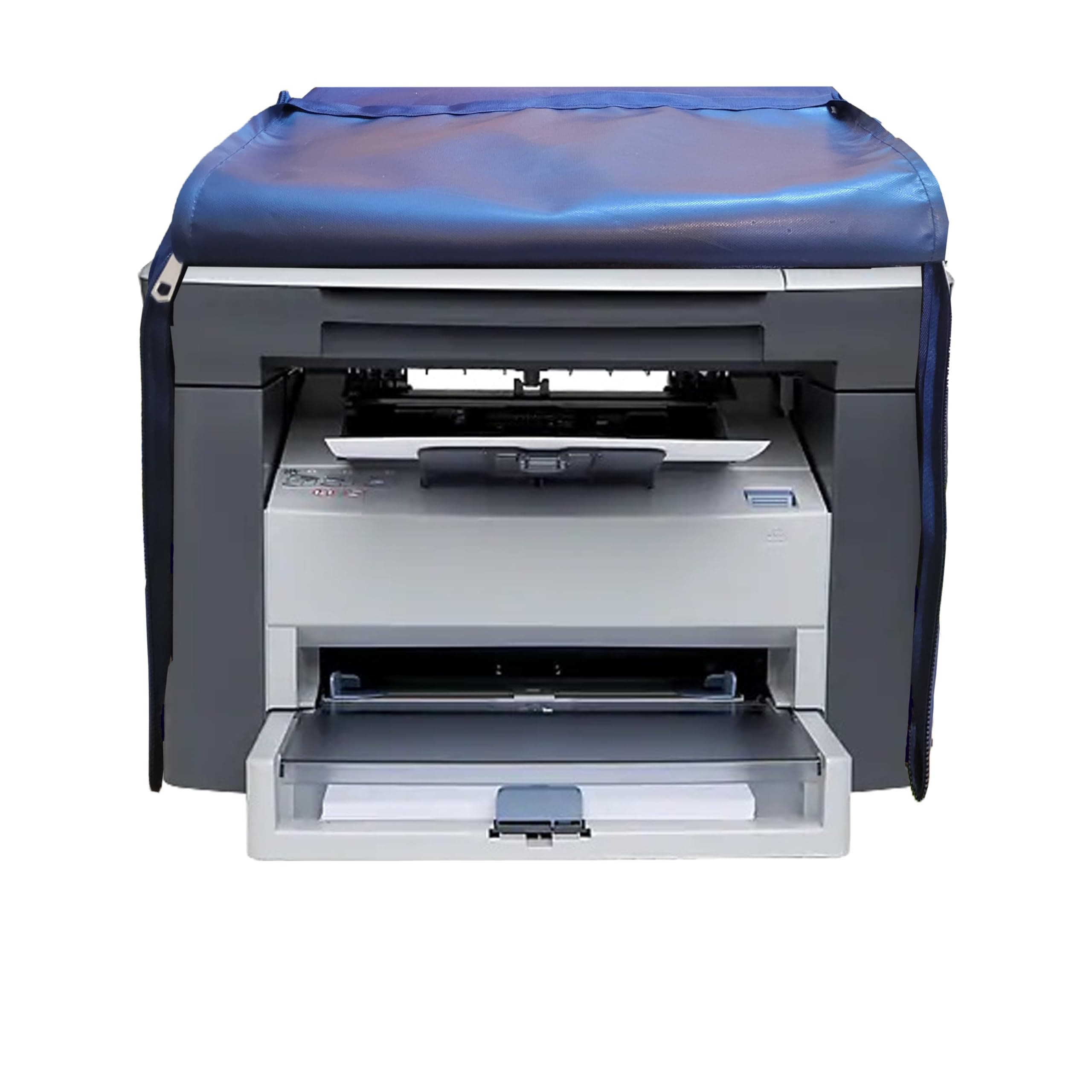 Protectio Dust proof Chain Printer Cover for HP LaserJet M1005 Chain / zipper Printer cover front and back, Color - Blue