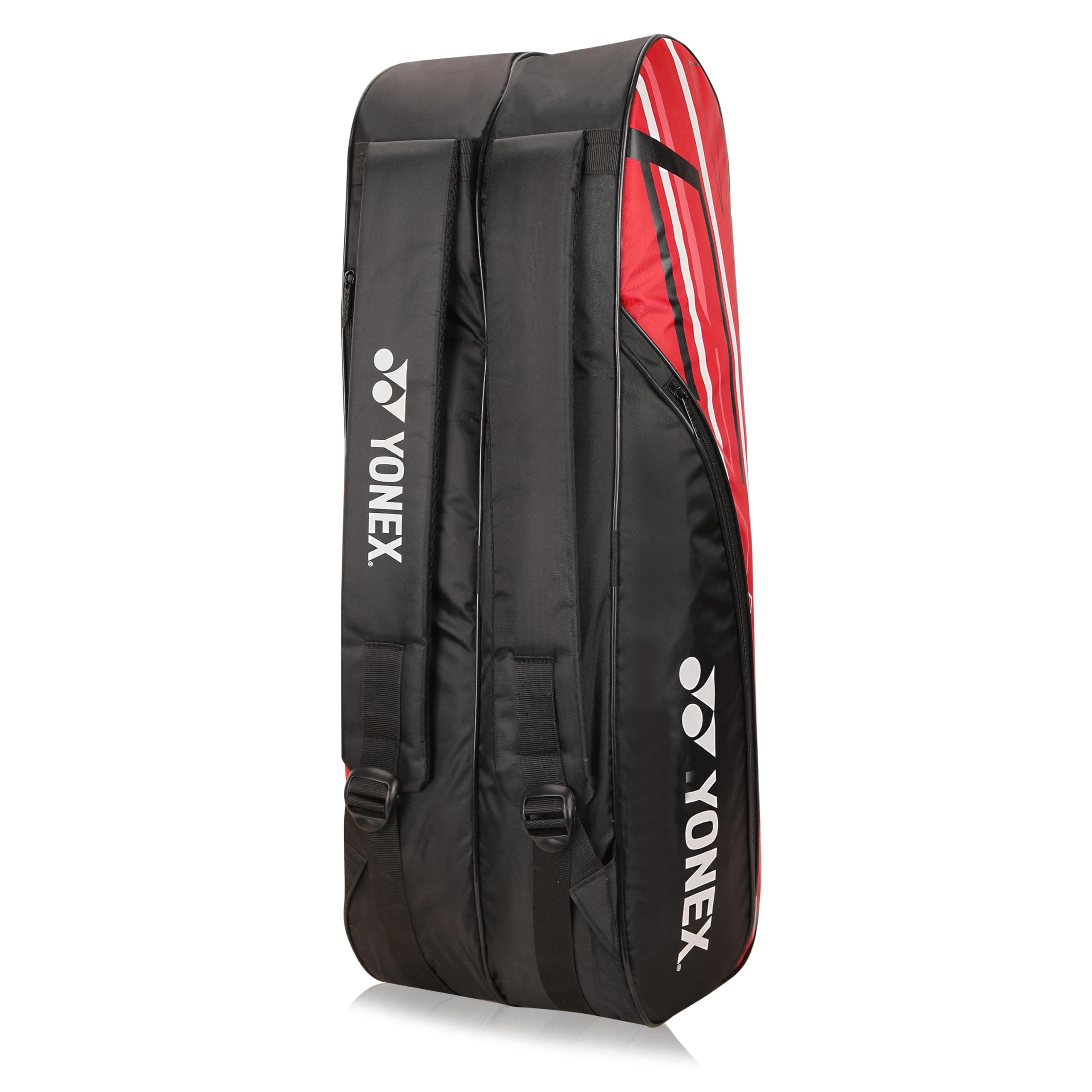 Yonex Stylish Badminton Kit-Bag |Double Zipper Compartment for Storage of 6 Rackets and Clothes|Side Pocket |Back Straps |Accessories Compartment |Made in India