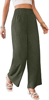 Vogaan Trousers for Women | Women's Loose Fit Trousers | Women's High-Waisted Wide Leg Pant | Women Trousers Pants | Korean Trousers for Holiday