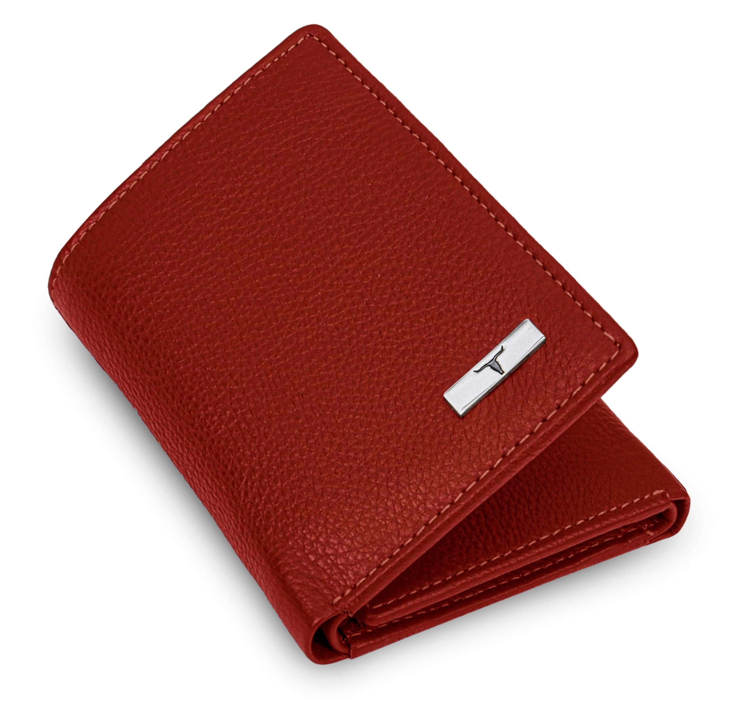 URBAN FOREST Travis Red Leather Wallet for Men