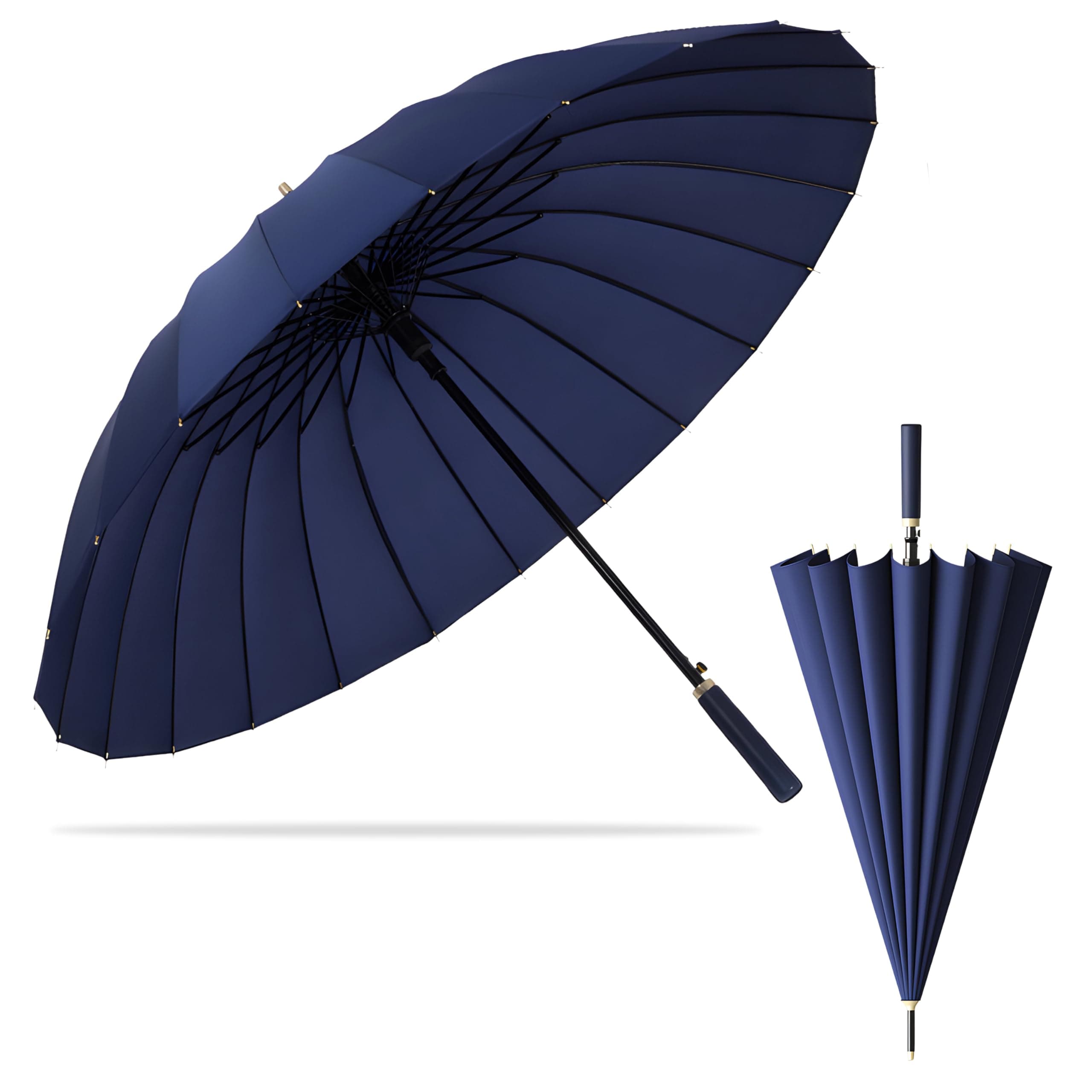 Kraptick Long Umbrella, Big size Golf Long Stick Umbrellas for Rain, Wind Proof Automatic Water-Proof Umbrella for Men/Women/Kids (MFP1096/-V)