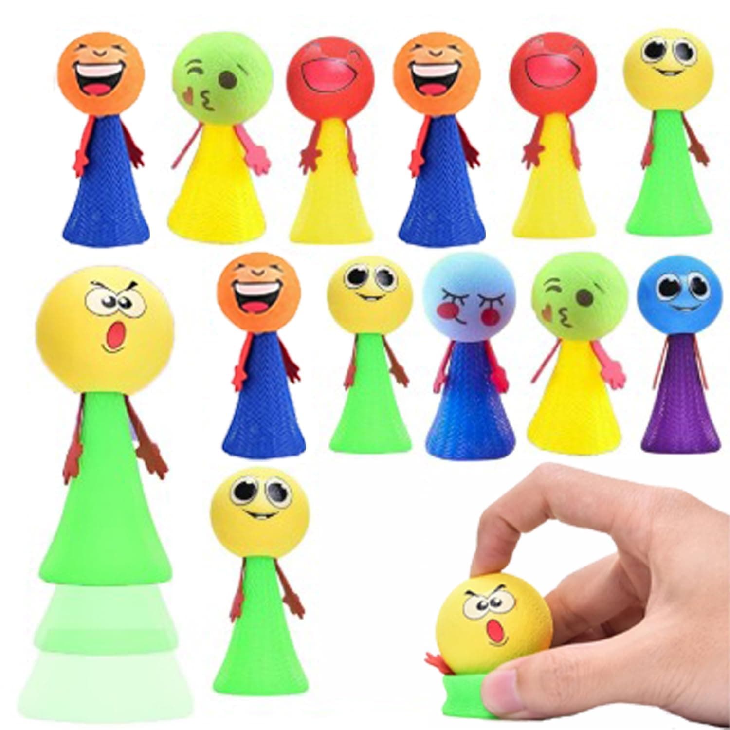 SNAPTRON Birthday Return Gifts Birthday Party for Kids -12Pcs Jumping Toys for Returns for Kids Adults Bulk birthday's Return Gift 6-12
