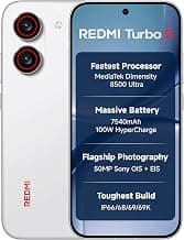 REDMI Turbo 5 (8GB + 256GB) Turbo White | MediaTek Dimensity 8500 Ultra | Mega 7540mAh Battery | 100W HyperCharge | Compact 16.75cm(6.9) 120Hz Display | 50MP Sony OIS Camera | Upto 60% Assured Buyback