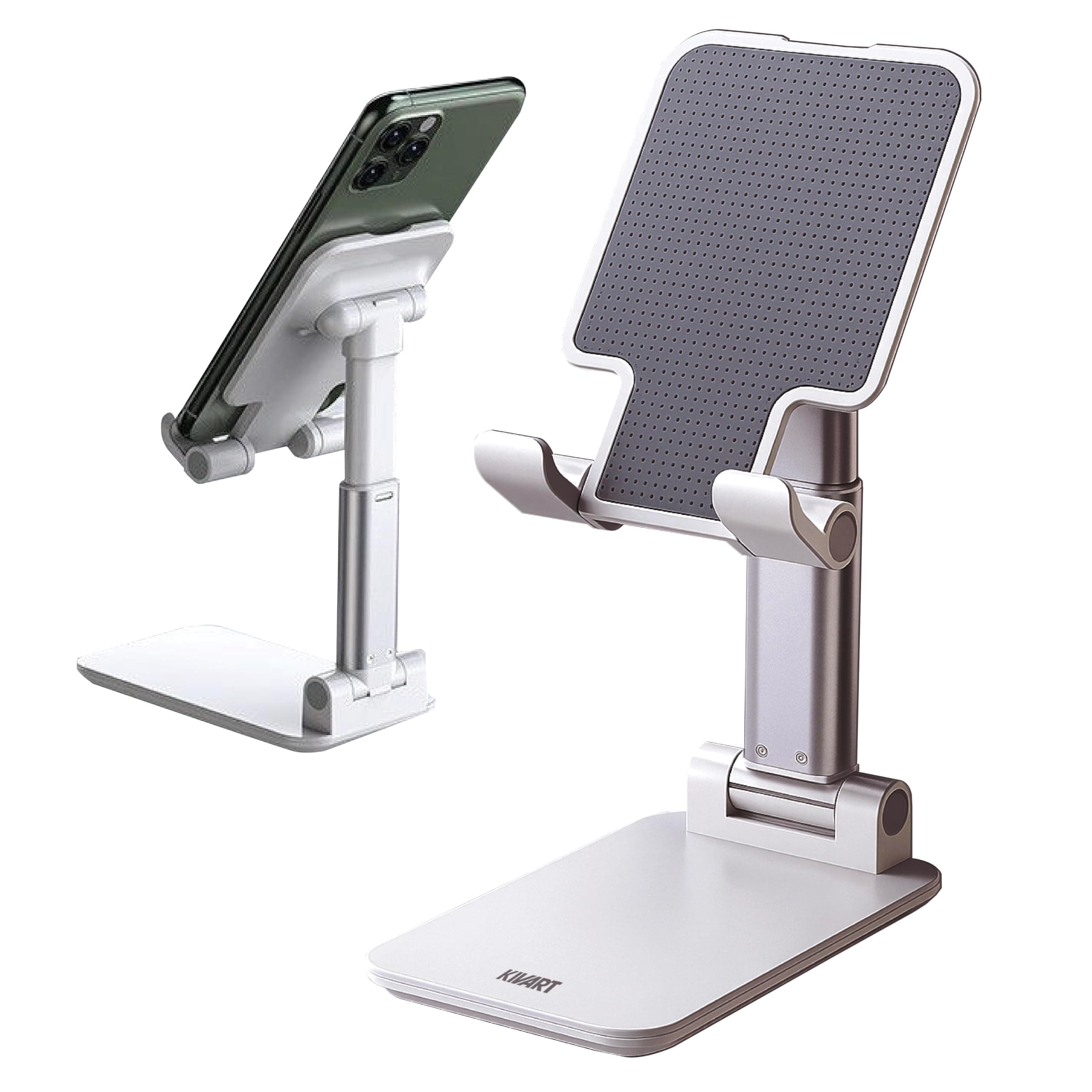 Kivart Flexi-FIT M4 Mobile Stand | Adjustable Height & Angle | Sturdy Alloy Rod | Universal Compatibility | Anti-Slip Silicone Base for Smartphones & Tablets