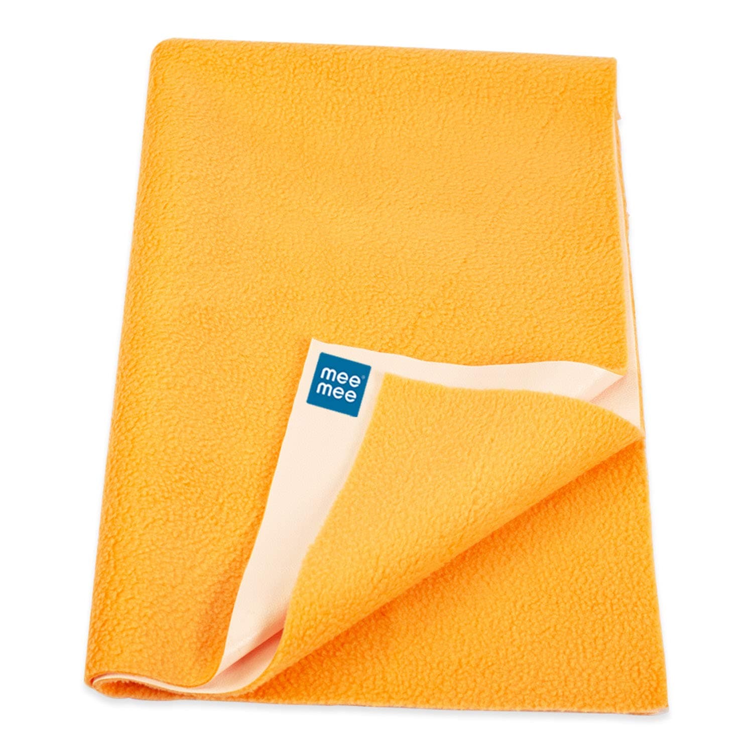 Mee Mee Reusable Water Proof Cotton Bed Protector Sheet/Extra Absorbent Mat/Dry Sheets/Urine Sheet/Dry Mat (140CmX220Cm) (Orange)