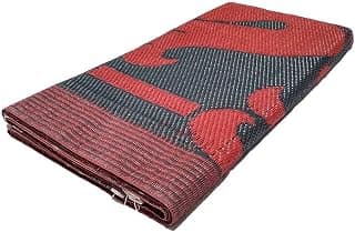 RED CRUSH Floral Multi-Color Plastic Floor Mat Rug - 6x6 ft Large Foldable Chatai