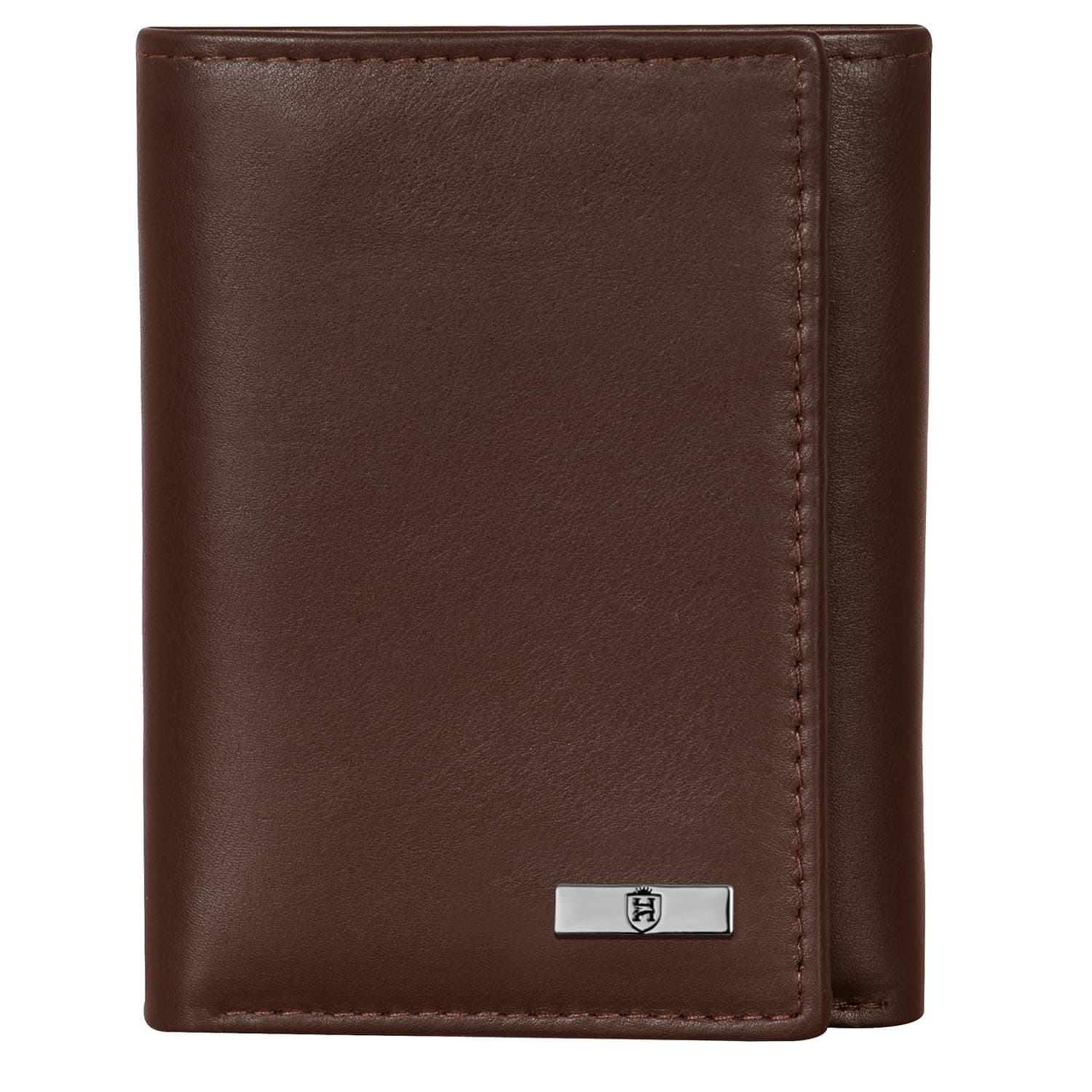HORNBULL Men's Brown Tri Fold Genuine Leather Wallet for Men | Branded Mens Wallet with RFID Blocking | Classic Design Gift Wallet for Mens and Boys