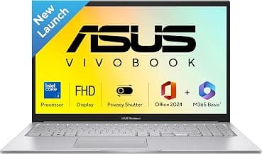 ASUS Vivobook 15 (2026),Intel Core 3 100U (i3-14th Gen), Intel iGPU, 8GB/512GB,FHD,15.6"(39.6 cm),Windows 11,M365 Basic(1 Year)* Office 2024,Cool Silver,1.7 Kg, X1504VAP-BQ1321WS,Thin & Light Laptop